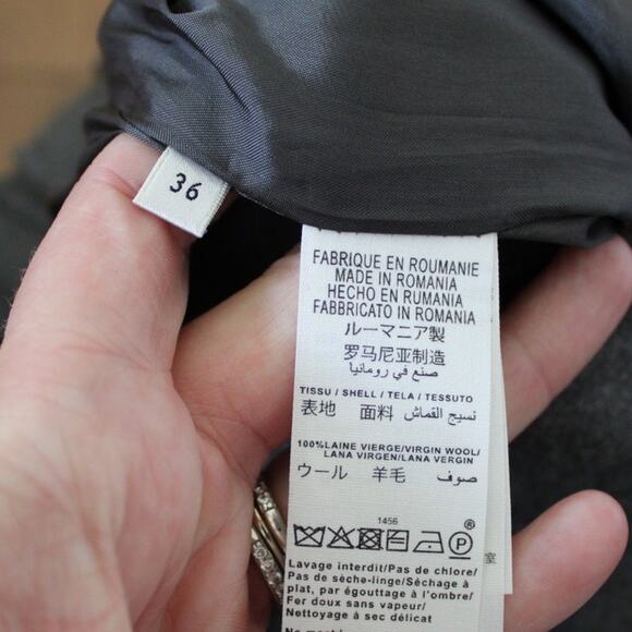 NWT Bonpoint Women's Virgin Wool Gray Shorts Belted Gustavey Style 36 (US 4) - Picture 6 of 9